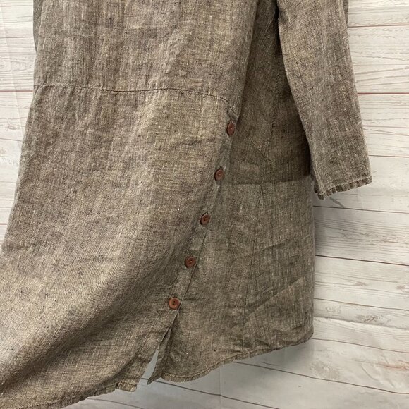 Flax Linen Peasant Market Tunic - Picture 7 of 11